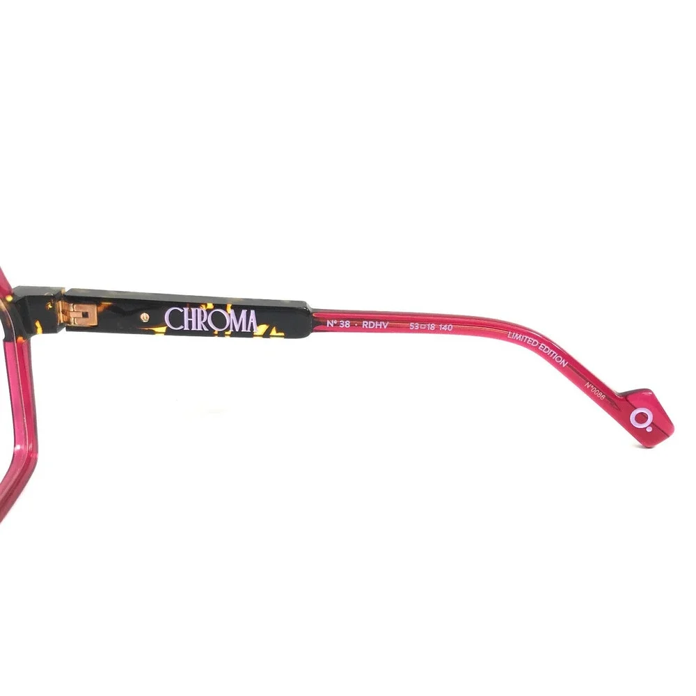 Etnia Barcelona Eyeglasses Frames CHROMA N38 RDHV Red Havana Fuchsia 55-18-140